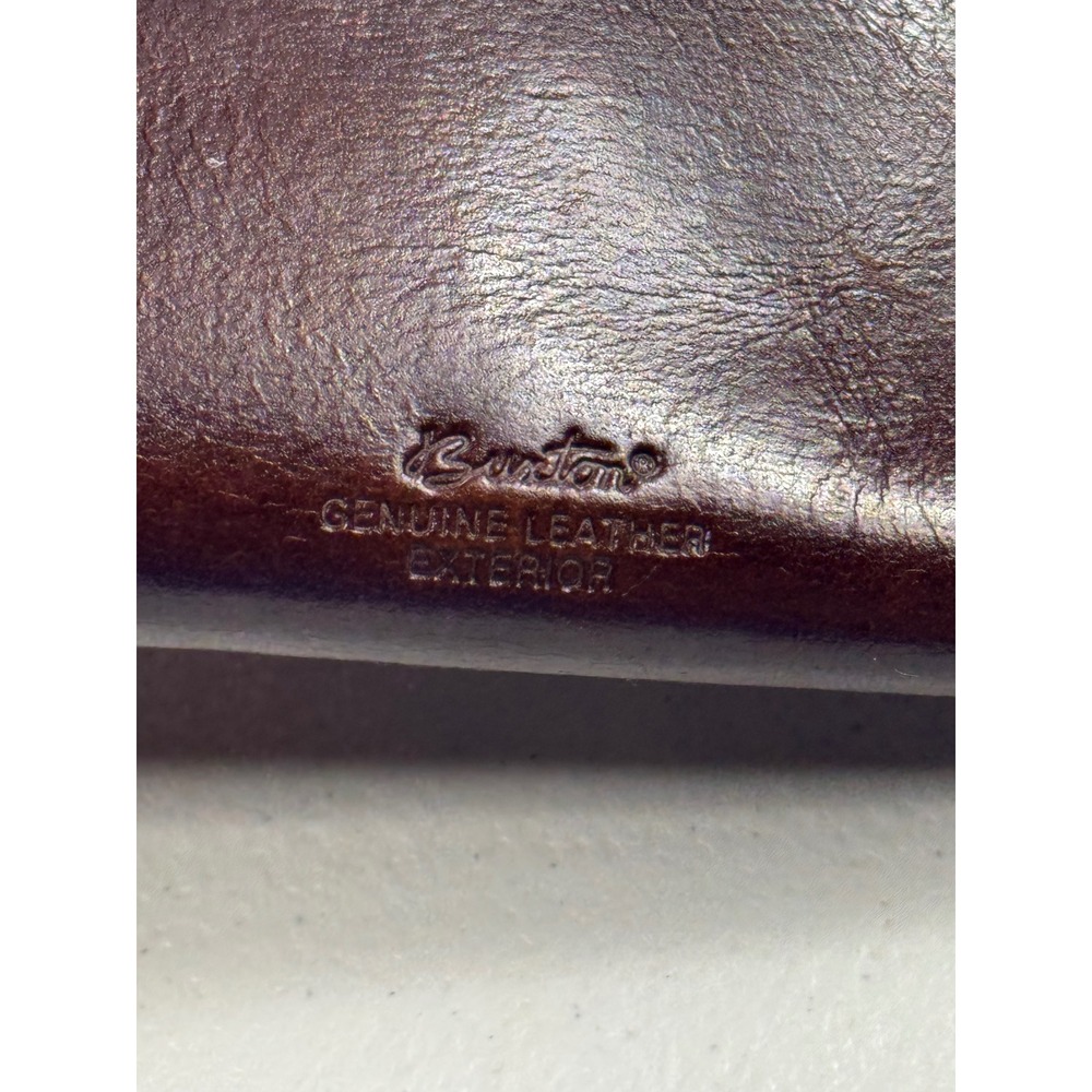 Burton Genuine‎ Leather Brown Clutch Wallet Bifold Organizer Womens - Picture 5 of 7